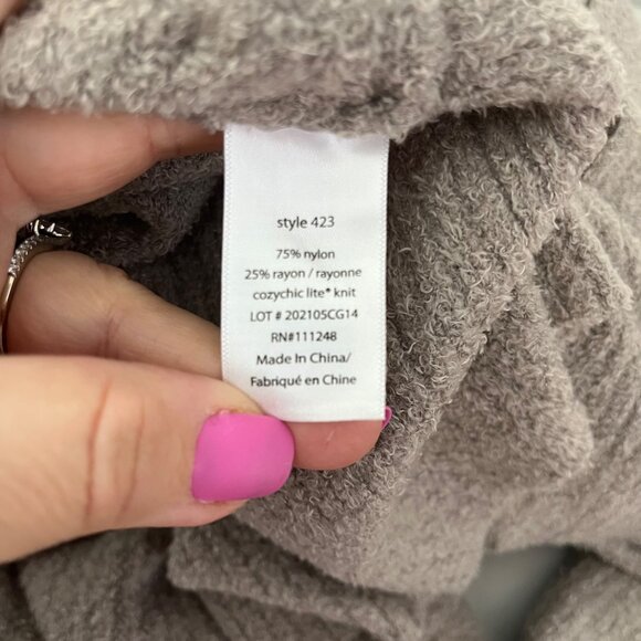 Barefoot Dreams‎ CozyChic Lite Open Front Cardigan Size Large - Picture 4 of 4